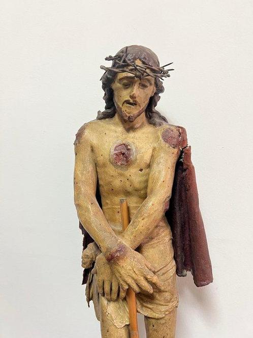 Sculpture, Ecce Homo - 56 cm - Cartapesta - Bois, Antiek en Kunst, Kunst | Niet-Westerse kunst