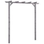 vidaXL Pergola 200x40x205 cm geïmpregneerd grenenhout grijs, Tuin en Terras, Verzenden, Nieuw