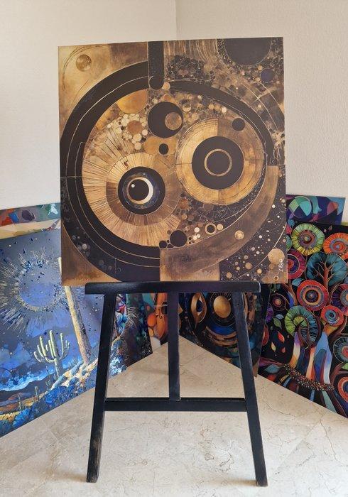 Lea Roche - LE RÉVEIL - original unique/ panel., Antiek en Kunst, Kunst | Schilderijen | Modern
