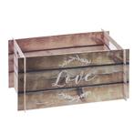 Kaarten Box Love Hout 30cm, Hobby en Vrije tijd, Nieuw, Verzenden