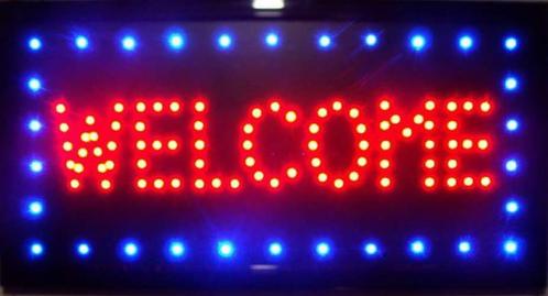 OPEN welkom lamp LED verlichting reclame bord lichtbak #G, Huis en Inrichting, Lampen | Overige, Nieuw, Verzenden