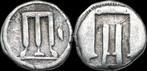 480-430bc Bruttium Kroton Ar stater incuse tripod zilver, Verzenden