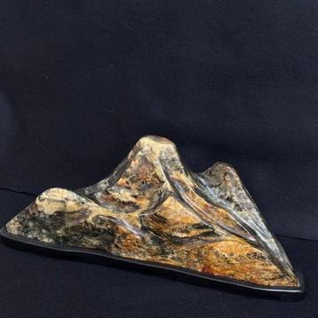 W39cm Indrukwekkende Japanse Kijksteen met standaard - Steen