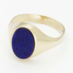 Zonder minimumprijs - Ring - 14 karaat Geel goud - Lapis, Handtassen en Accessoires, Ringen, Nieuw
