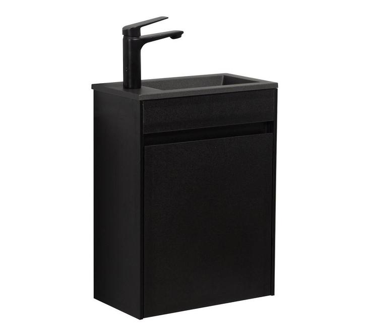 Toiletmeubel Sinta 40 x 22 cm Zwart Fonteinmeubel, Doe-het-zelf en Bouw, Sanitair, Nieuw, Verzenden