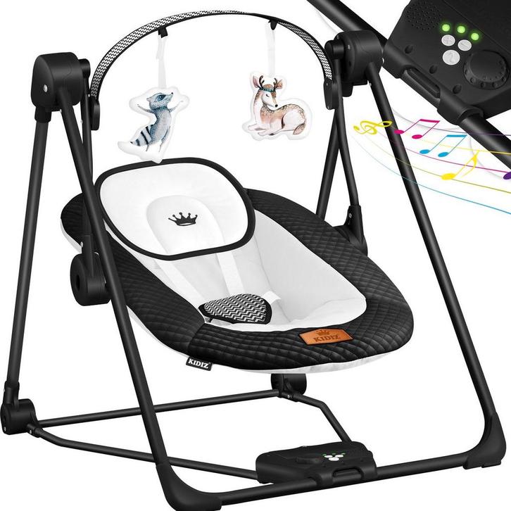Wipstoel - Babyschommel - Baby Swing -  max 9kg - Zwart - KI, Huis en Inrichting, Woonaccessoires | Overige, Nieuw, Verzenden