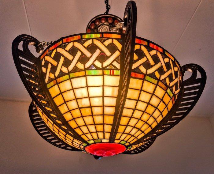 Kroonluchter - Spectaculaire Tiffany Stijl Lamp -, Antiek en Kunst, Curiosa en Brocante