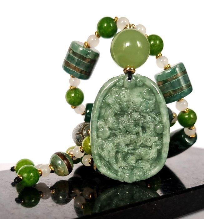 Gemengde edelstenen - Ketting – Voorouderlijk – dZi –, Antiek en Kunst, Antiek | Boeken en Manuscripten