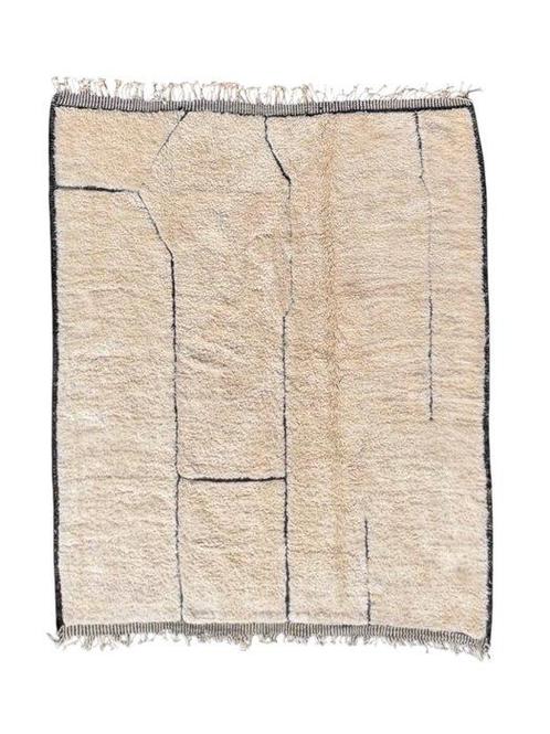 Moroccan Beni Mrirt Rug – 260x350 cm – Handwoven in Natural, Huis en Inrichting, Stoffering | Tapijten en Vloerkleden