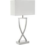 tectake Tafellamp Avina, modern design, 60W - nikkelkleurig, Huis en Inrichting, Lampen | Tafellampen, Verzenden, Nieuw