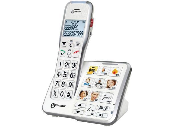 Veiling - geemarc amplidect 595 foto draadloze telefoon, Télécoms, Téléphones fixes | Combinés & sans fil
