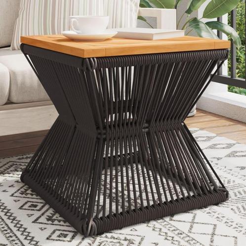vidaXL Table basse avec base en fil de fer noir bois, Tuin en Terras, Tuinsets en Loungesets, Verzenden