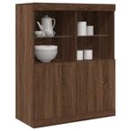 vidaXL Dressoir 81x37x100 cm bewerkt hout bruin eikenkleur, Huis en Inrichting, Kasten | Overige, Verzenden, Nieuw