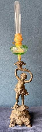 Olielamp - Zamak - Statue met olielamp, Antiek en Kunst