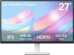 LG - Ultra HD 4K Monitor - 27 inch - Wit, IPS, Verzenden, In hoogte verstelbaar, Nieuw