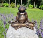 Sculpture, Mediterende kikker - 27 cm - Bronze, Antiek en Kunst, Curiosa en Brocante