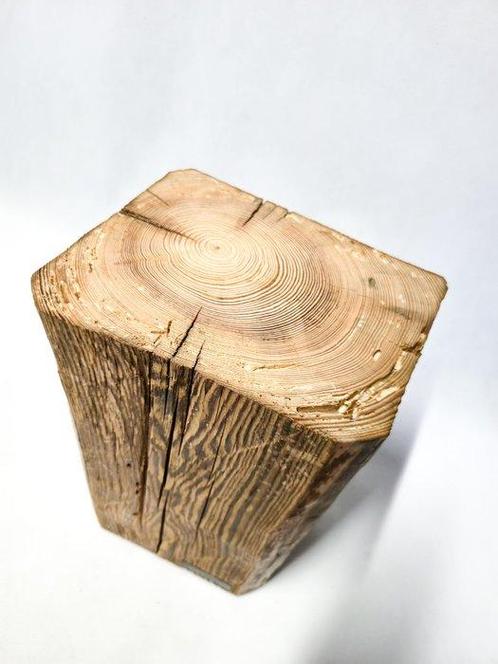 THE FOREST - Bijzettafel - Shou Sugi Ban - Eik - Handgemaakt, Antiek en Kunst, Kunst | Designobjecten
