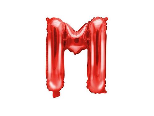 Folie Ballon Letter M Rood Leeg 35cm, Hobby en Vrije tijd, Feestartikelen, Nieuw, Verzenden