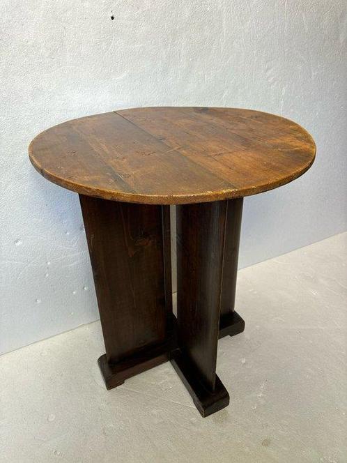 Table dappoint - Table dappoint ronde Art Déco avec pied, Antiek en Kunst, Kunst | Designobjecten