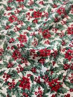 Stof met rode kerststerdecoratie - Textiel - 280 cm - 260 cm, Nieuw
