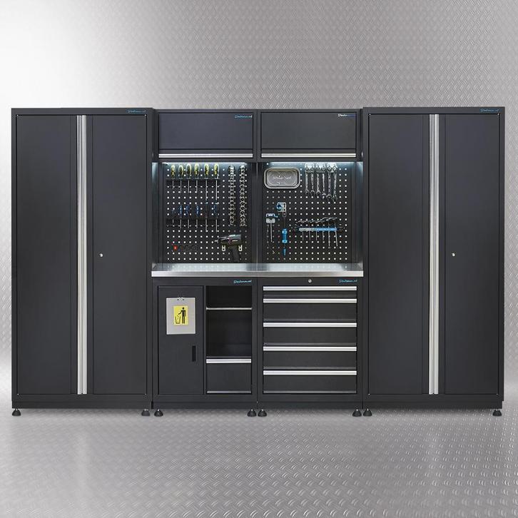 Datona Werkplaatsinrichting PREMIUM met RVS werkblad 315 cm, Doe-het-zelf en Bouw, Werkbanken, Ophalen of Verzenden