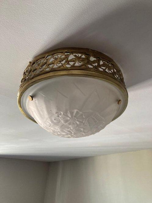 Kroonluchter - Brons - Plafonnière art deco, Antiek en Kunst, Kunst | Designobjecten
