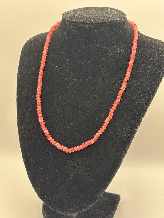 925 zilver, geverifieerd, roze Rhodochrosiet - Halsketting, Verzamelen, Mineralen en Fossielen