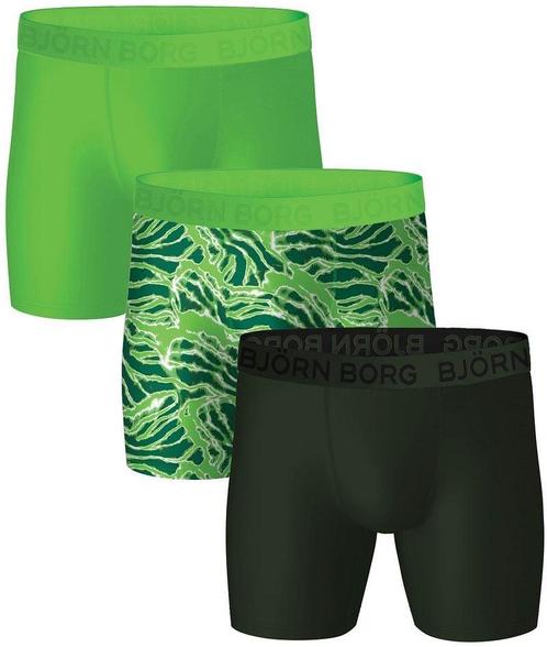 Bjorn Borg Performance Boxers 3-Pack Groen maat M Heren, Kleding | Heren, Ondergoed, Boxer, Verzenden