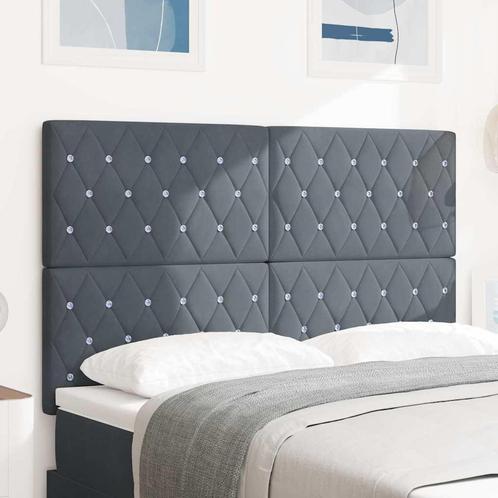vidaXL LED-hoofdeind met LED -striplichten Donkergrijs 80 cm, Huis en Inrichting, Slaapkamer | Bedden, Nieuw, Verzenden
