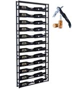 Lendo Online Wijnrek Wand Verticaal 24 Flessen Zwart Staal, Verzenden, Nieuw