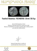 Empire romain. Faustina II (Augusta, AD 147-175). Sestertius, Postzegels en Munten