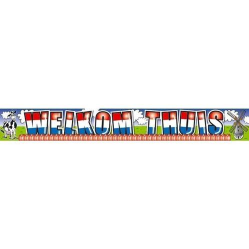 Welkom Thuis Banner 1m 5st, Hobby en Vrije tijd, Feestartikelen, Nieuw, Verzenden