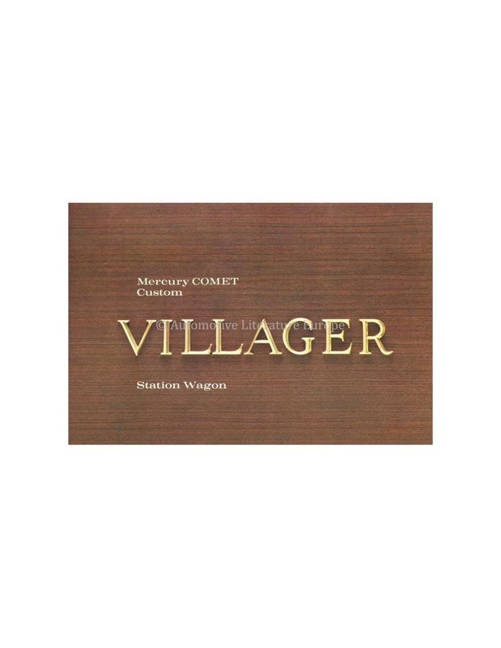 1962 MERCURY COMET VILLAGER BROCHURE ENGELS, Boeken, Auto's | Folders en Tijdschriften