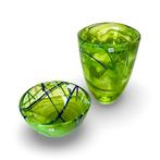 Kosta Boda - Anna Ehrner - Vaas (2) - Contrast - Mond/Hand