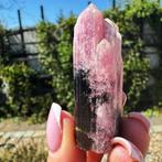 XL verzamelgoudstuk! Roze-getipte Groene Toermalijn –, Verzamelen, Mineralen en Fossielen