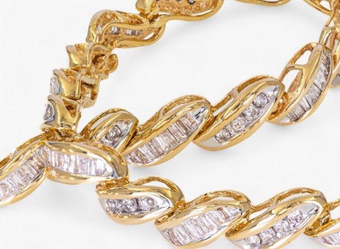 Armband - 14 karaat Geel goud Diamant (Natuurlijk) - Diamant, Handtassen en Accessoires, Armbanden