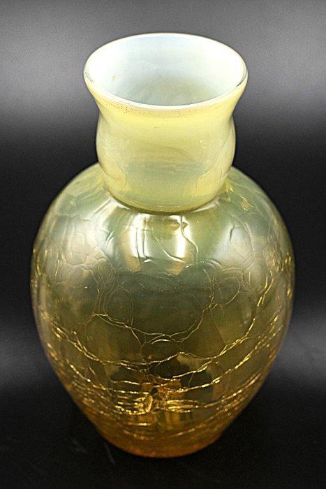 Kralik Art Deco Amber Glass Vase 1920 - Vase - Cristal, Antiek en Kunst, Antiek | Glaswerk en Kristal