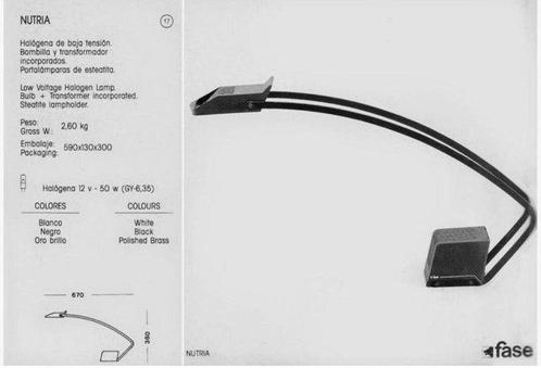 Fase - fase - Lamp - Nutria - Roestvrij staal - Rara Fase,, Antiek en Kunst, Antiek | Verlichting