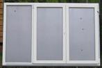 pvc  raam , chassis , venster 224 x 147 MAT glas wit /grijs, 150 tot 225 cm, Nieuw, Kunststof, Raamkozijn