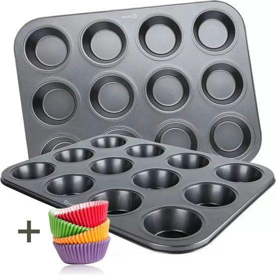 2dekans | COOCK - Muffin Bakvorm met 12 Cupcake Vormpjes -, Electroménager, Lave-vaisselle, Enlèvement ou Envoi