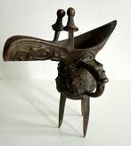 Figuur - Bronzen Shang Dinasty Style Ceremonieel plengoffer