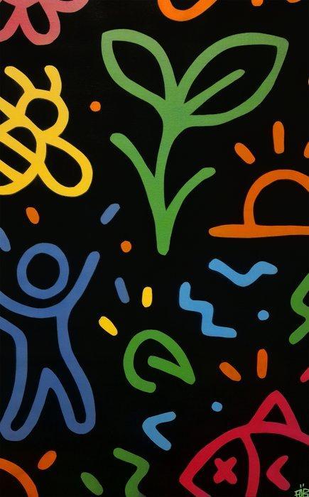 FÜR (1978) - Roots of Life - (We Spray) NOT a Print, Antiek en Kunst, Kunst | Schilderijen | Modern