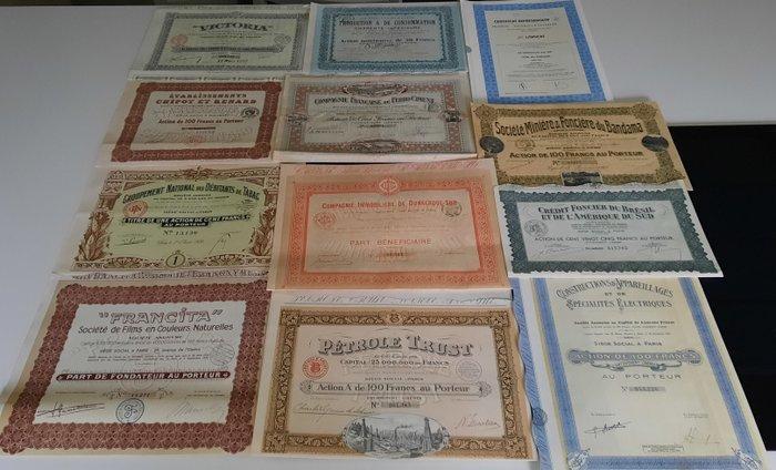 Frankrijk. Franse aandelen uit de periode 1899-1983 (uniek, Antiek en Kunst, Antiek | Speelgoed