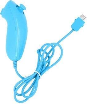Wii Nunchuk Blauw (Third Party) (Wii Accessoires), Games en Spelcomputers, Spelcomputers | Nintendo Wii, Zo goed als nieuw, Ophalen of Verzenden