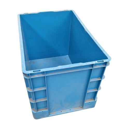 Stapelbak 600x400x400 blauw gesloten bodem/wanden gebruikt, Doe-het-zelf en Bouw, Kratten en Dozen, Ophalen of Verzenden