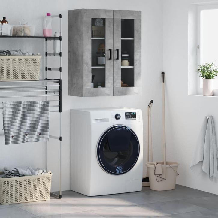 vidaXL Hangkast 69,5x34x90 cm betongrijs, Huis en Inrichting, Kasten | Dressoirs, Nieuw, Verzenden