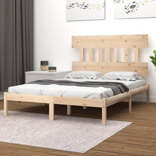 vidaXL Bedframe massief hout 200x200 cm, Huis en Inrichting, Slaapkamer | Bedden, Nieuw, Verzenden