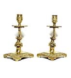 Kandelaar (2) - Verguld brons, Antiek en Kunst