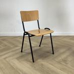 kantinestoel zithoogte 46 cm, beuken - zwart, Gebruikt, Zwart, Hout, Eén