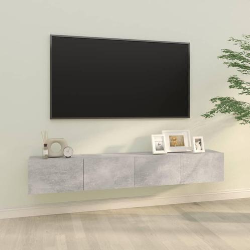vidaXL Tv-meubelen 2 st wandgemonteerd 100x30x30 cm hout, Huis en Inrichting, Kasten |Televisiemeubels, Nieuw, Verzenden